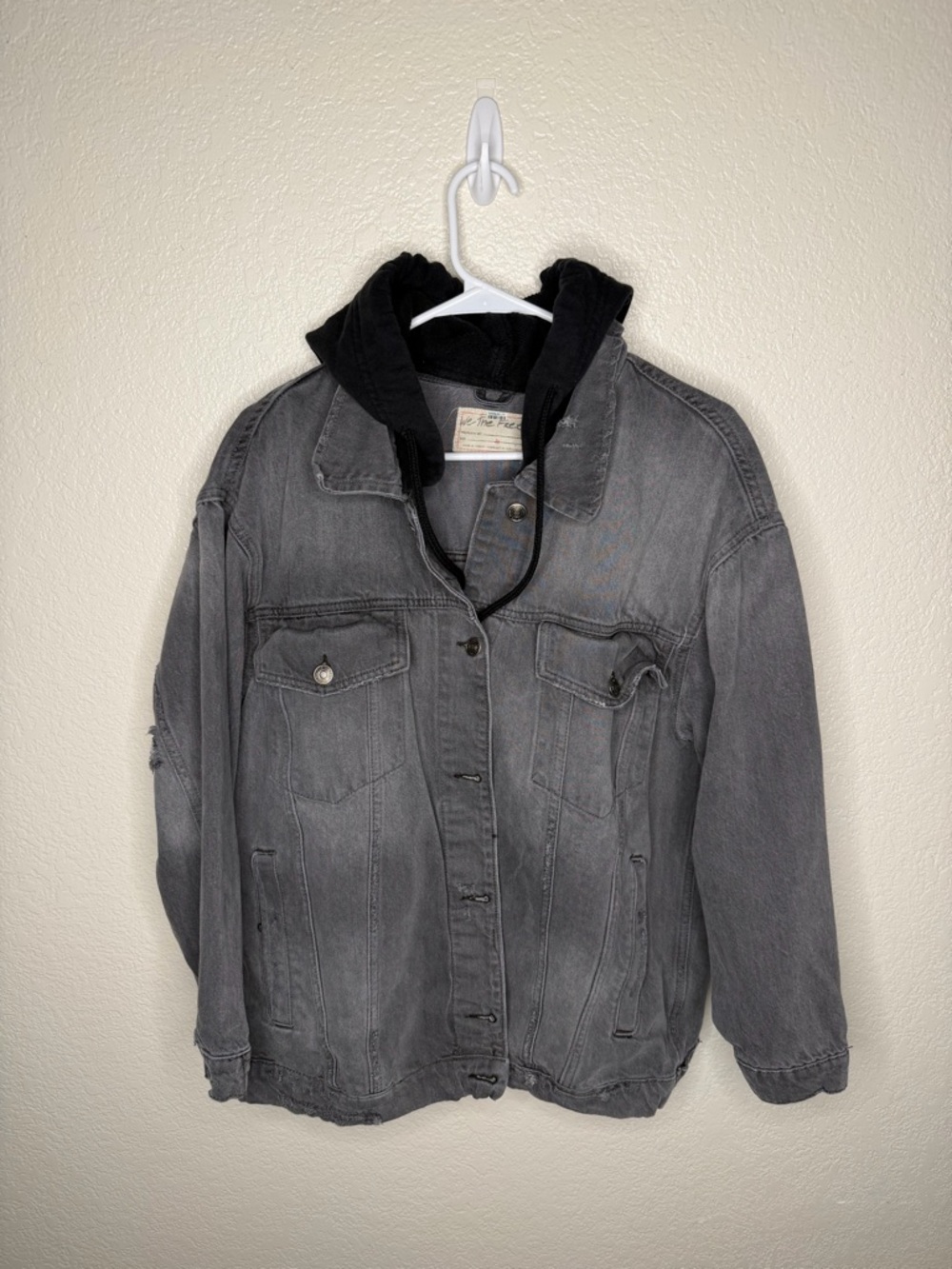Free People Flawless Hooded Denim Jacket Size XS - Picture 2 of 6